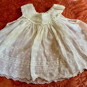 Vintage White Eyelet Baby Dress